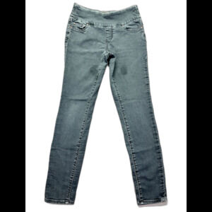 Womens Jag Jeans PULL ON High Rise Skinny Jeggings Blue‎ Grey Jeans 4/27 STRETCH